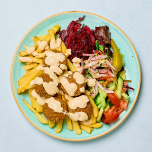 Falafel, tallrik