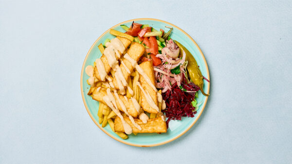 Halloumi, tallrik