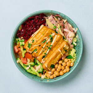 Halloumi, sallad